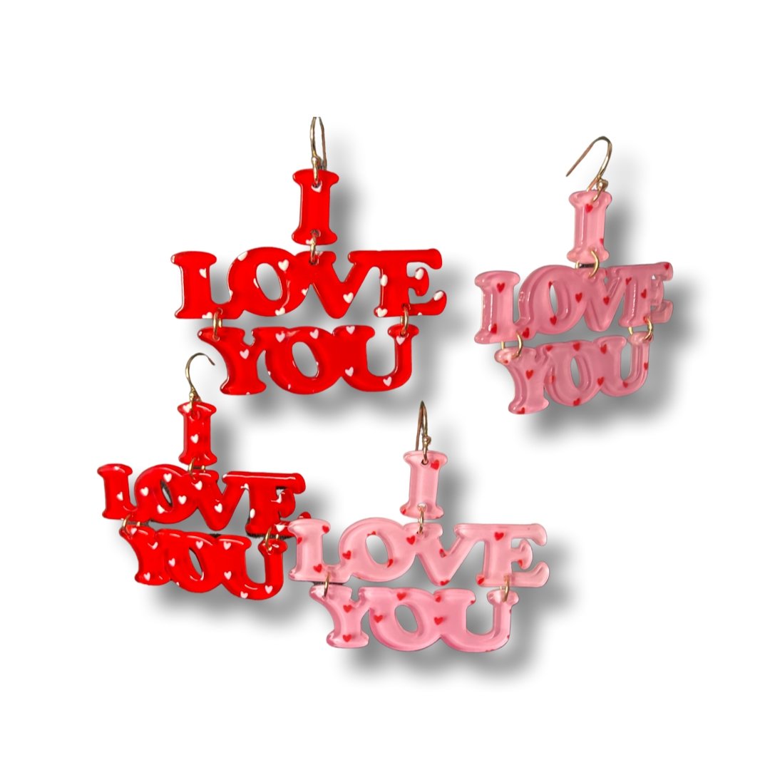 Love Valentines Earrings - Shimmer Me