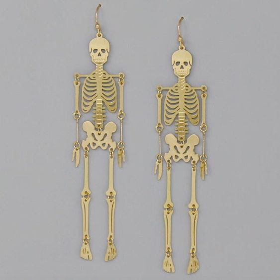 Skeleton Halloween Earrings - Shimmer Me