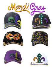 Mardi Gras Rhinestone Hats