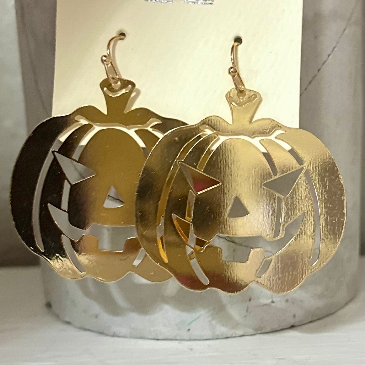 Gold Pumpkin Earrings