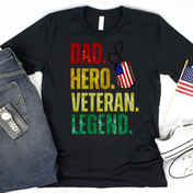 Dad Hero Veteran Legend T-Shirt