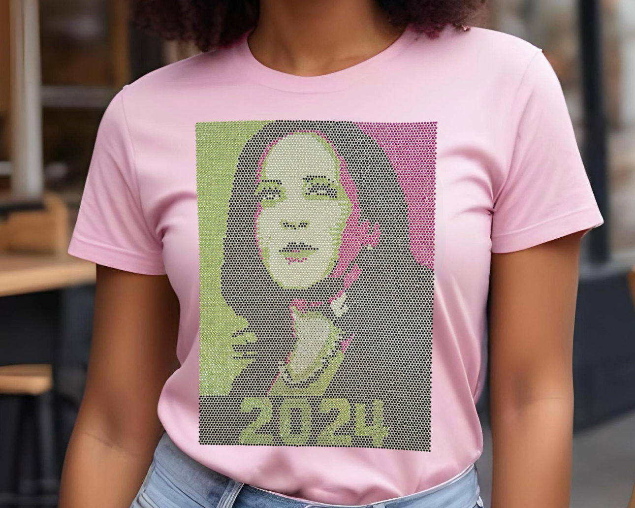 Kamala Harris 2024 Rhinestone T-Shirt