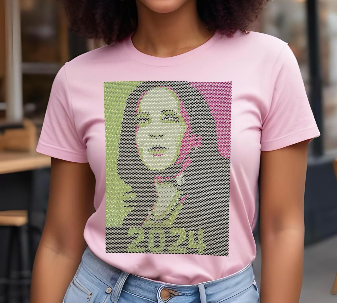 Kamala Harris 2024 Rhinestone T-Shirt