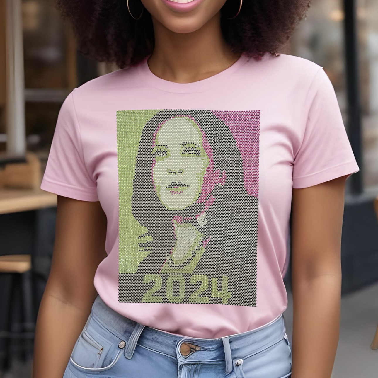 Kamala Harris 2024 Rhinestone T-Shirt