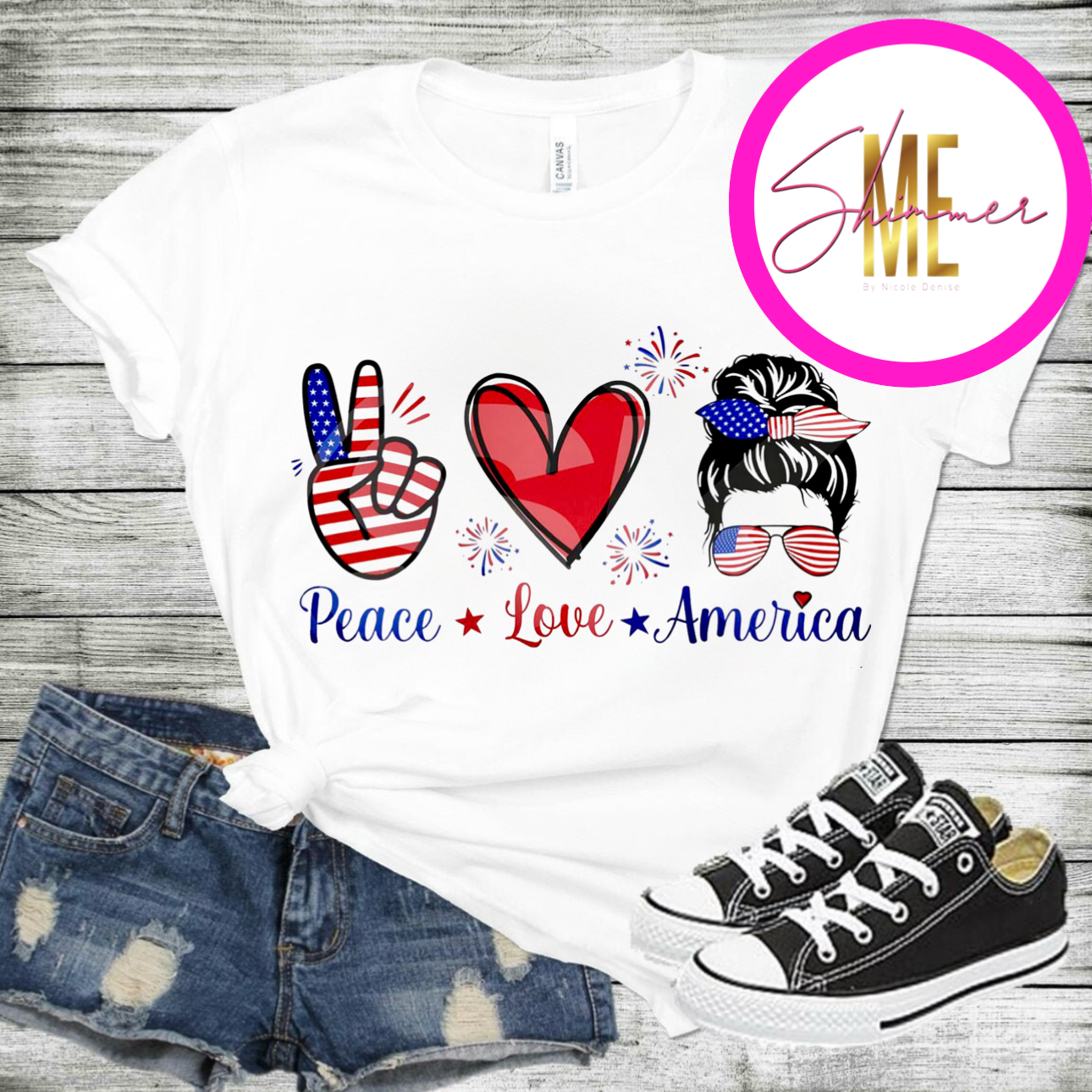 Peace, Love, America T-Shirt