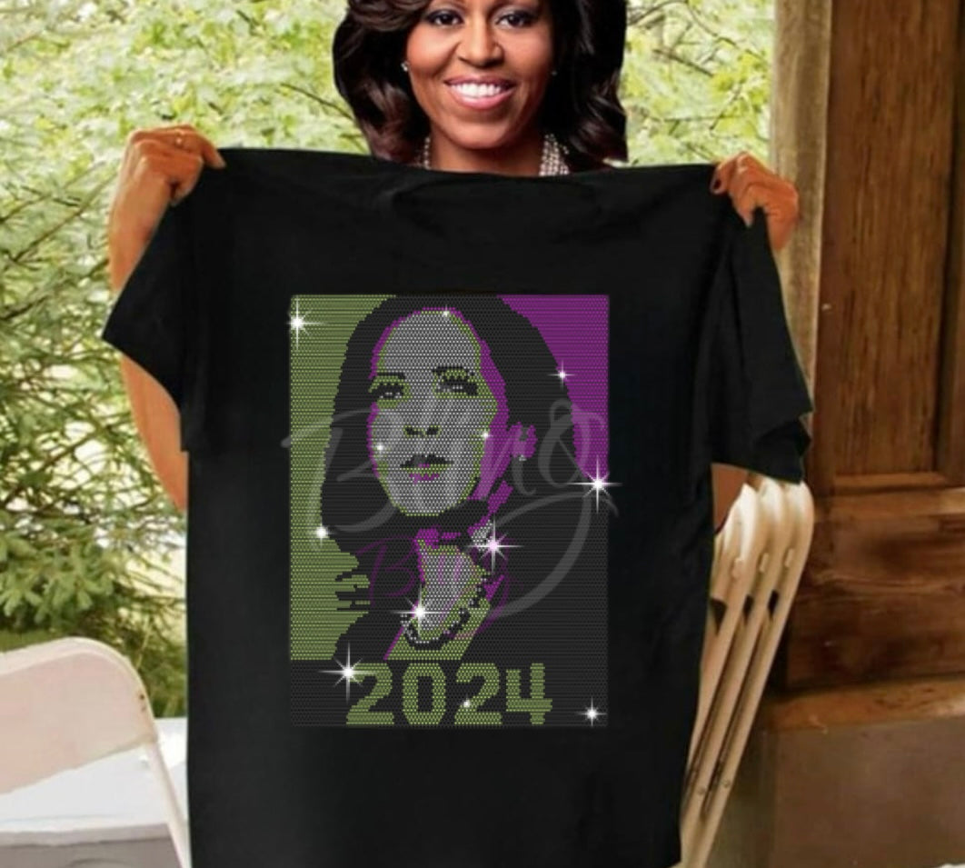 Kamala Harris 2024 Rhinestone T-Shirt