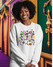 Dancing Skelton  Mardi Gras Sweatshirt