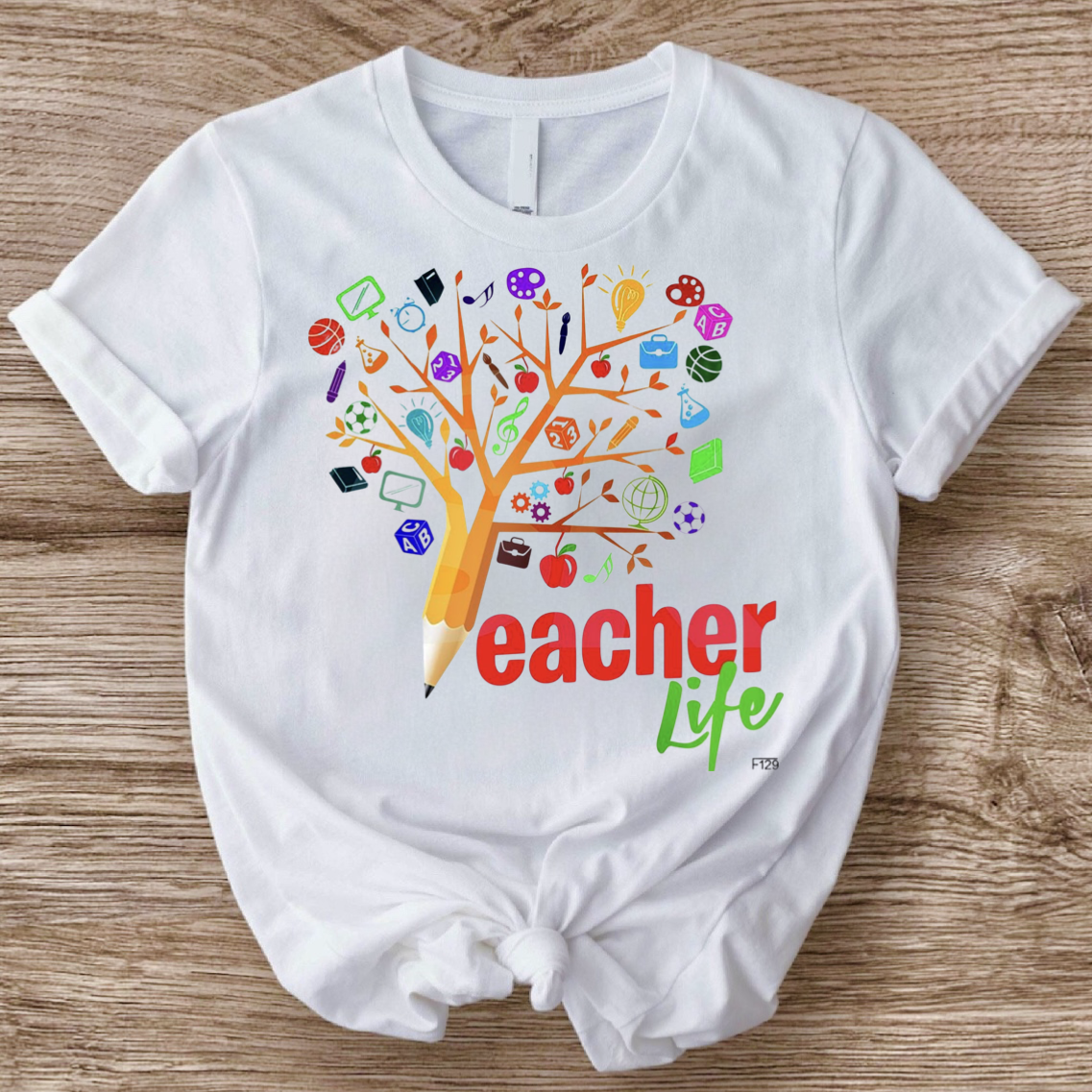 Teacher Life Pencil Tree T-Shirt