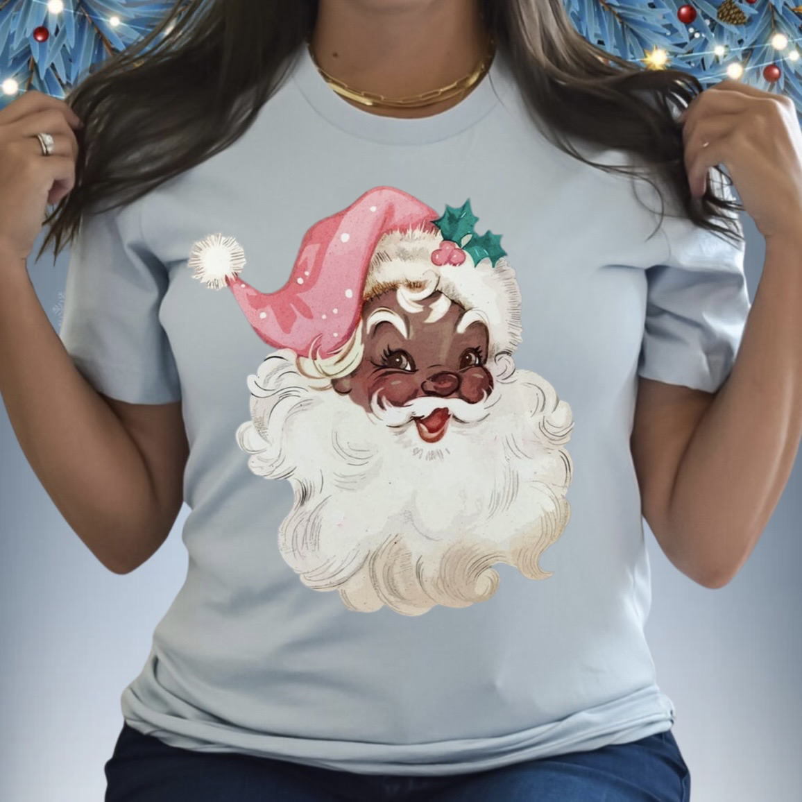 Urban Black Santa Christmas T-Shirt