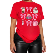 Coquette Black Santa,Sundae Christmas T-Shirt