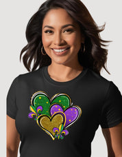 Hearts Mardi Gras Top