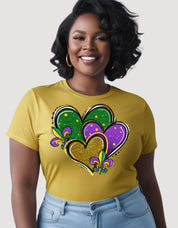 Hearts Mardi Gras Top