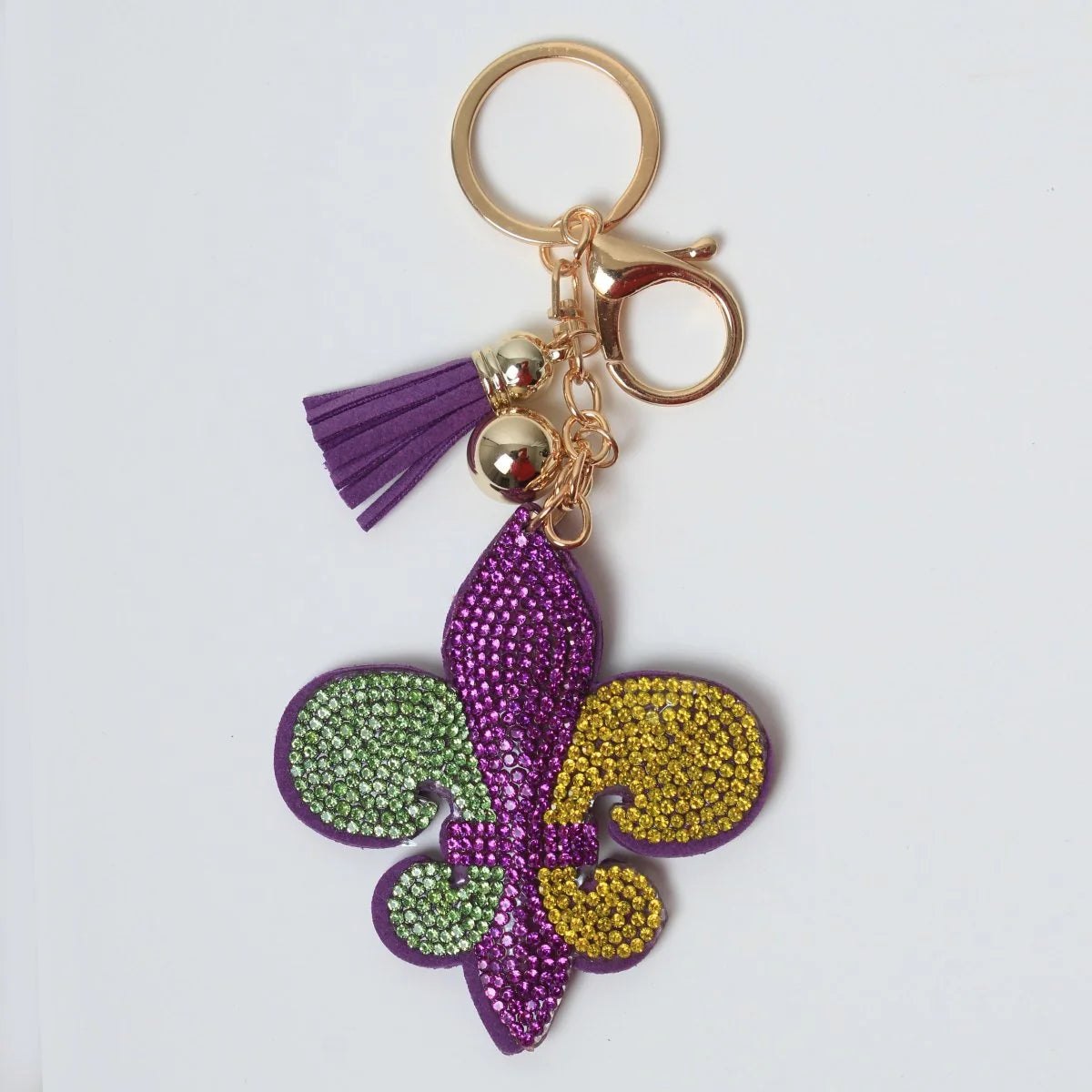 Mardi Gras Fleur De Lis Keychain