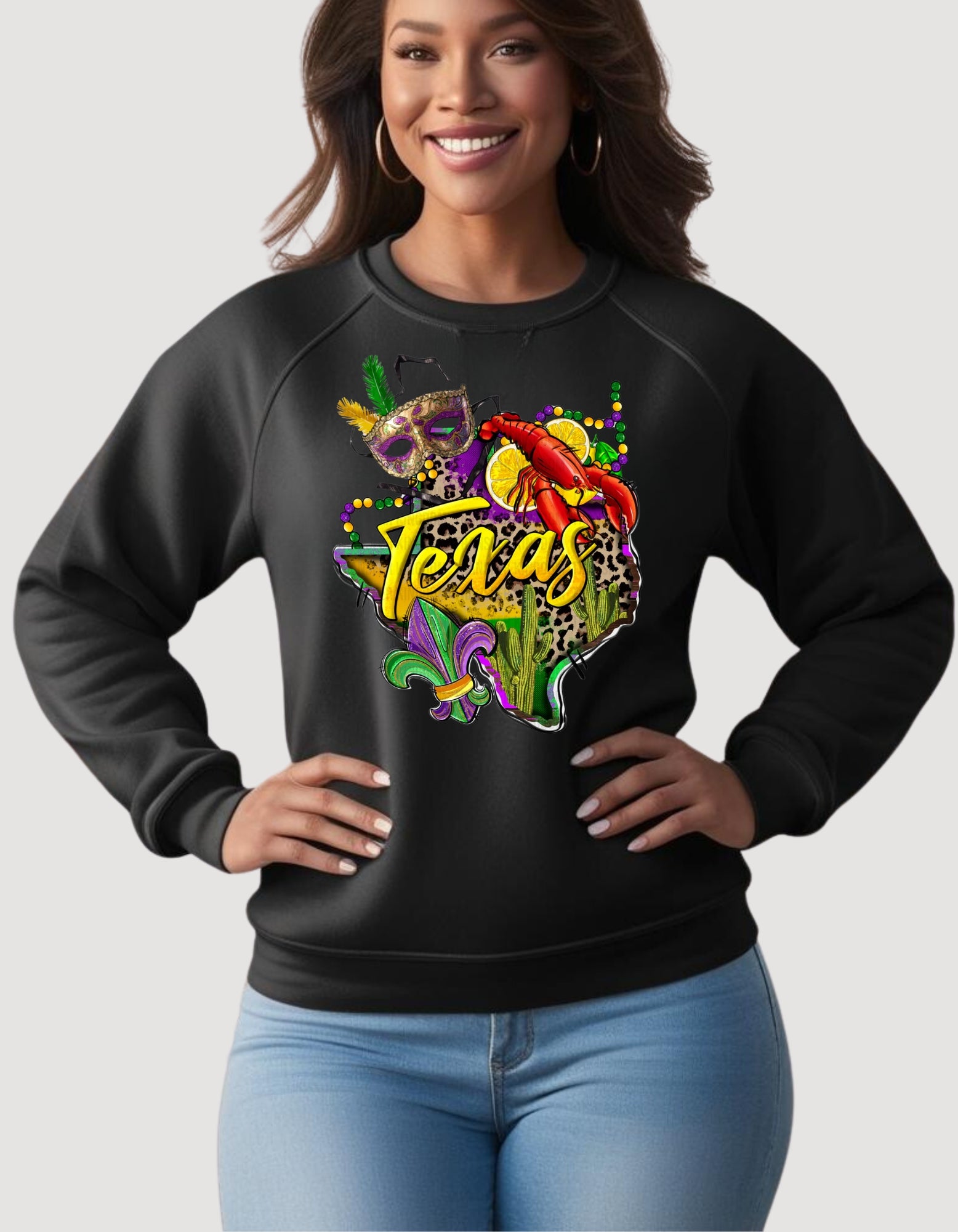 Texas Mardi Gras Sweatshirt