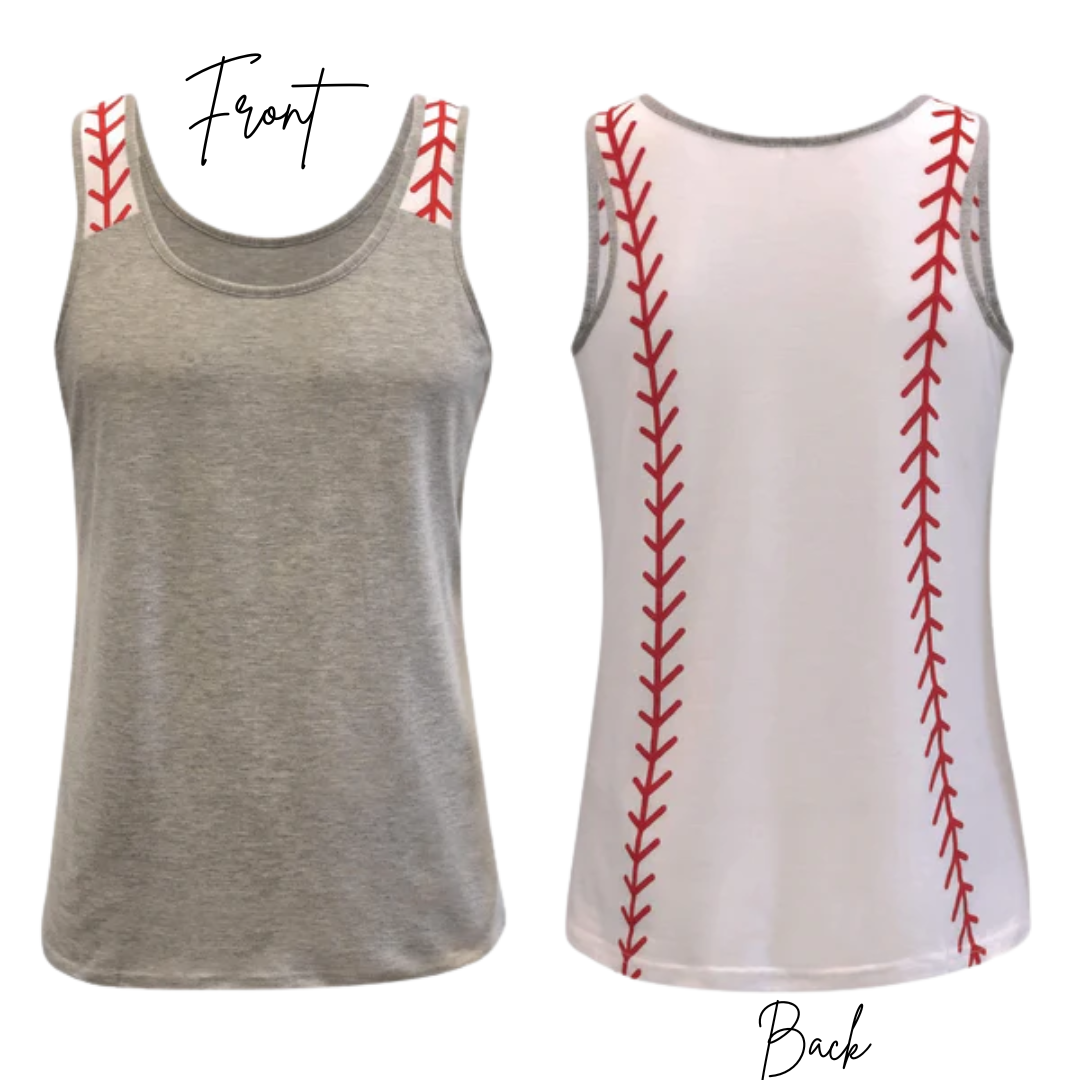 Baseball Printed Tank Top