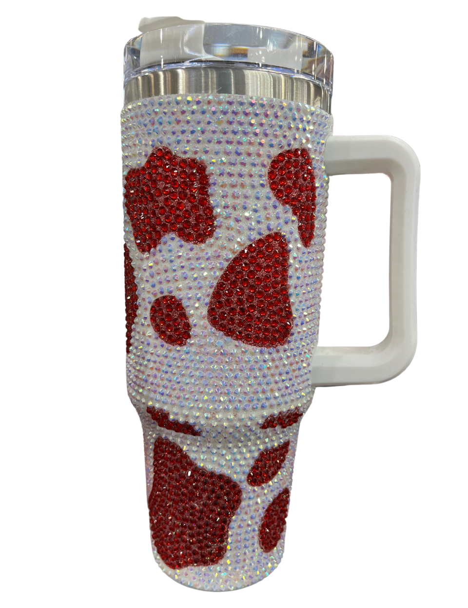 Cow Print Bling Tumbler