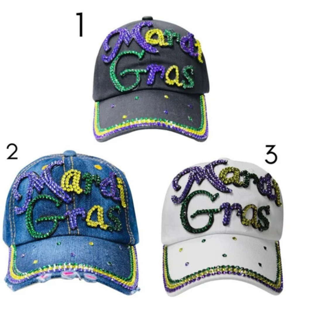 Mardi Gras Rhinestone Hats