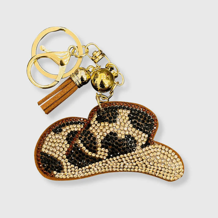 Cheetah Hat Keychain