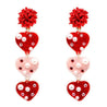 Acrylic Heart Dangle Earrings - Shimmer Me