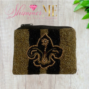 Beaded New Orleans Saints Coin Pouch Collection - Shimmer Me