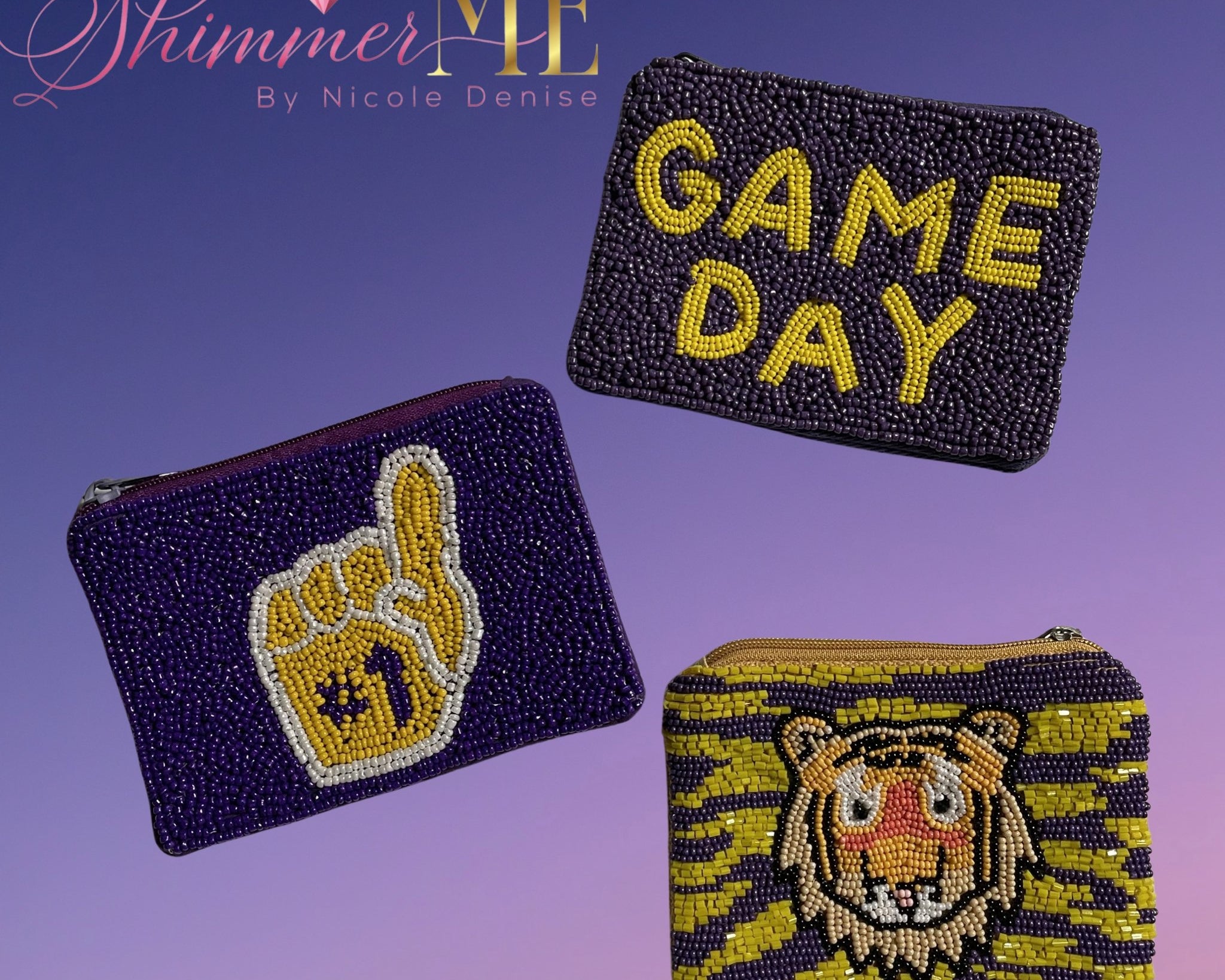 Beaded Tiger Coin Pouch - Shimmer Me