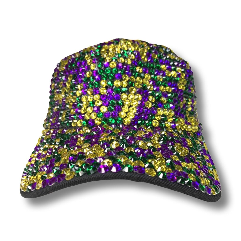 Bedazzled Mardi Gras Baseball Hat - Shimmer Me