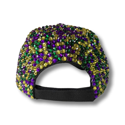 Bedazzled Mardi Gras Baseball Hat - Shimmer Me