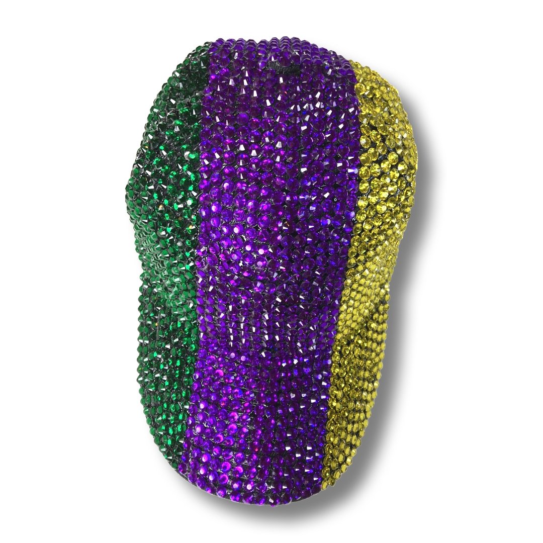 Bedazzled Mardi Gras Baseball Hat - Shimmer Me