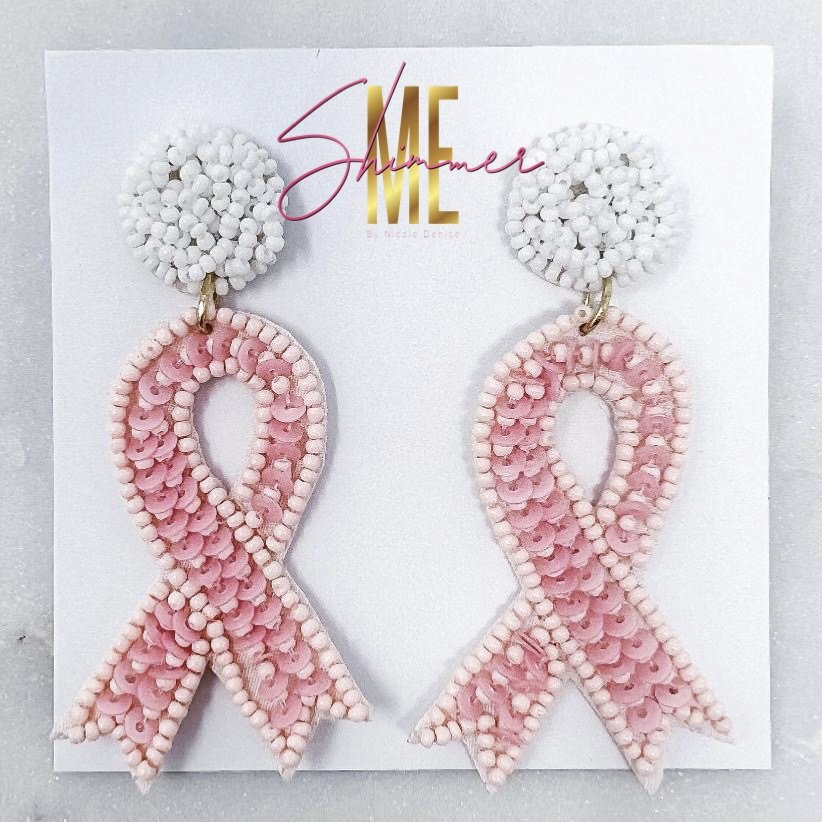 Pink Breast Cancer Awareness Ribbon shaped earrings – BeautifulTreasurez