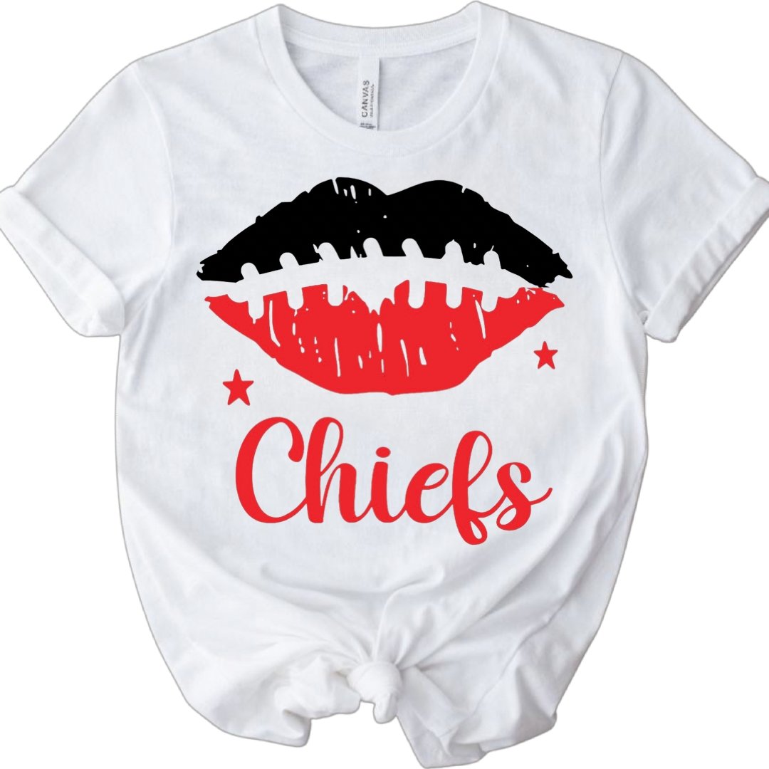 Chiefs Lips T-Shirt - Shimmer Me
