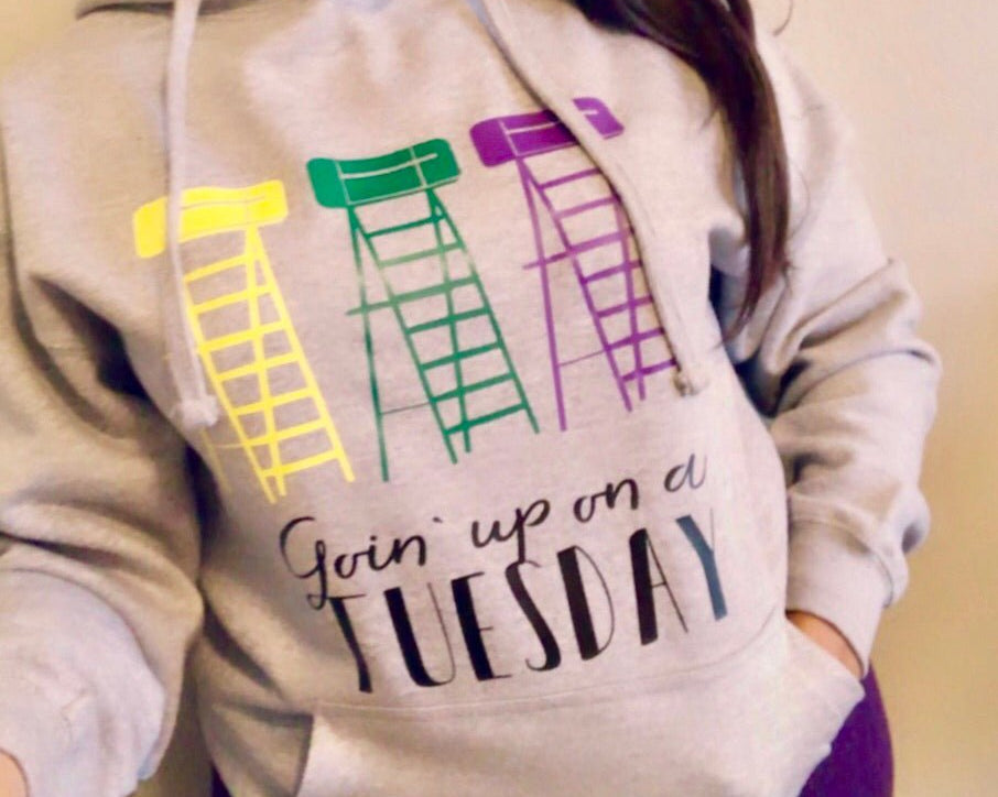 Going Up On A Tuesday Mardi Gras Hoodie - Shimmer Me