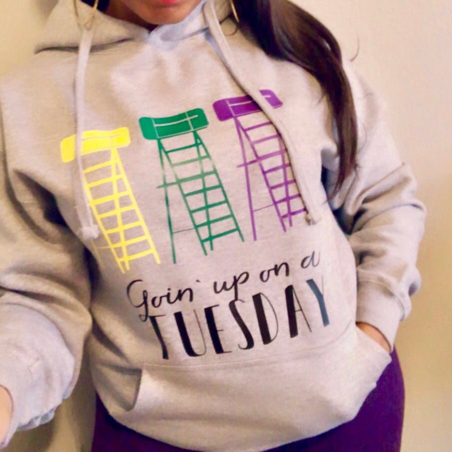 Going Up On A Tuesday Mardi Gras Hoodie - Shimmer Me