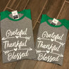 Grateful Thankful Blessed Christmas T-Shirts - Shimmer Me