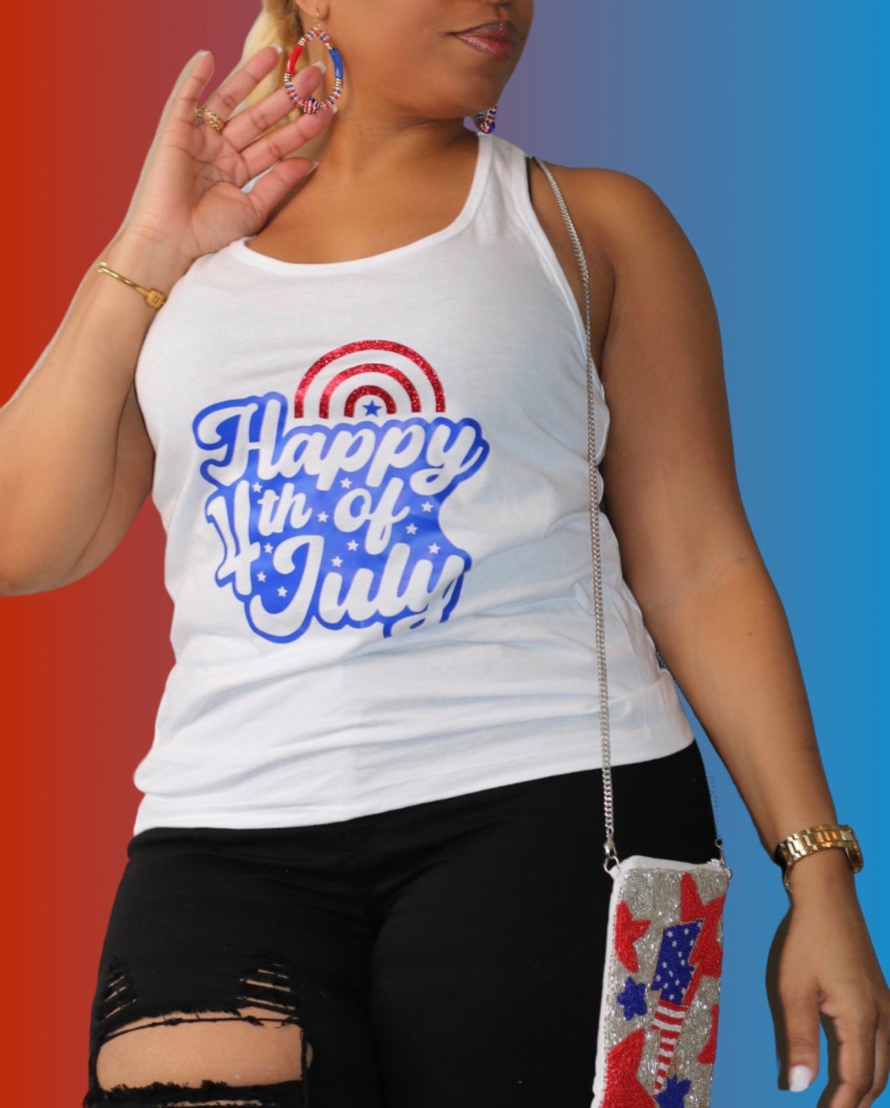 Happy 4th Of July Tank Top - Shimmer Me