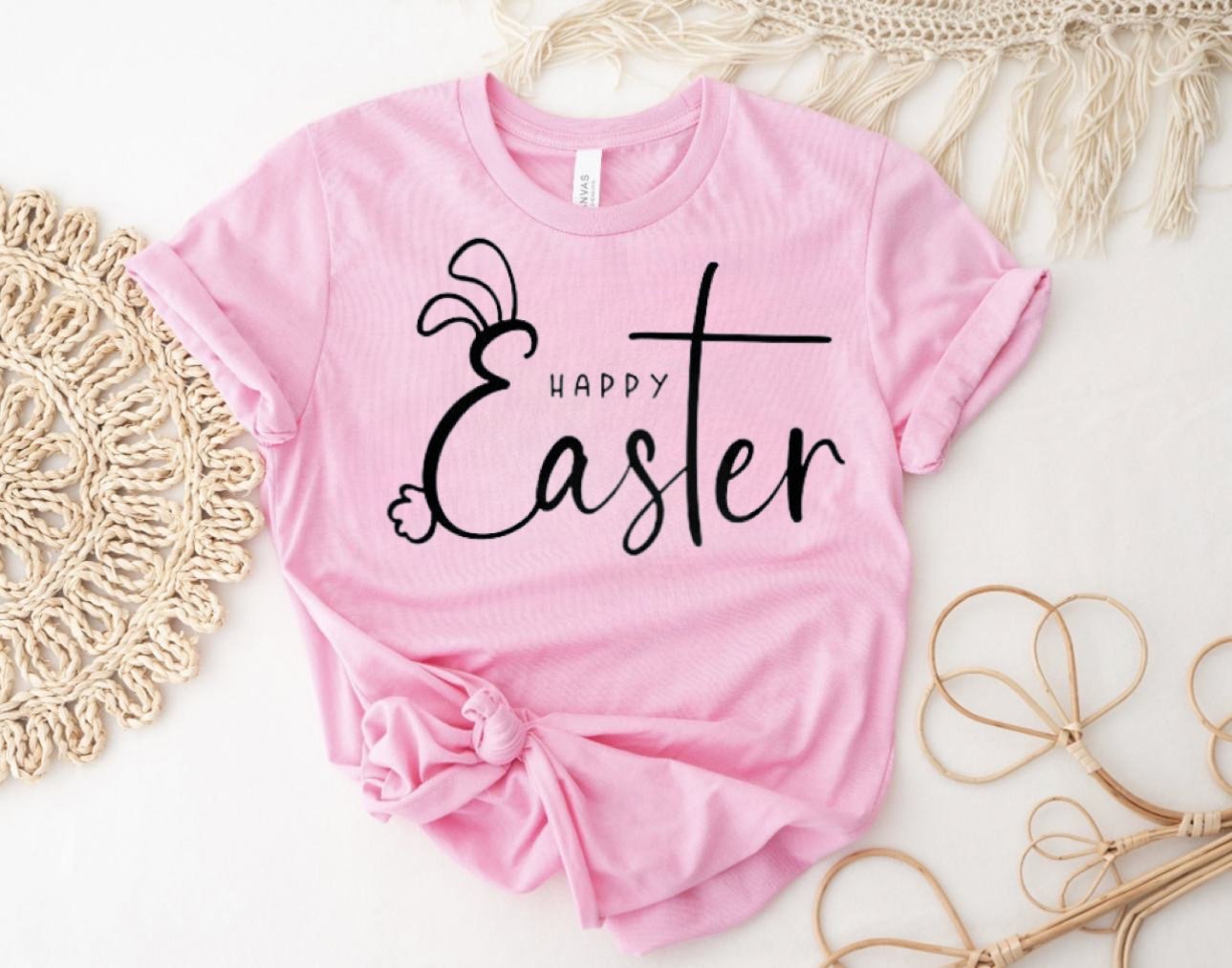 Happy Easter with Cross Top - Shimmer Me
