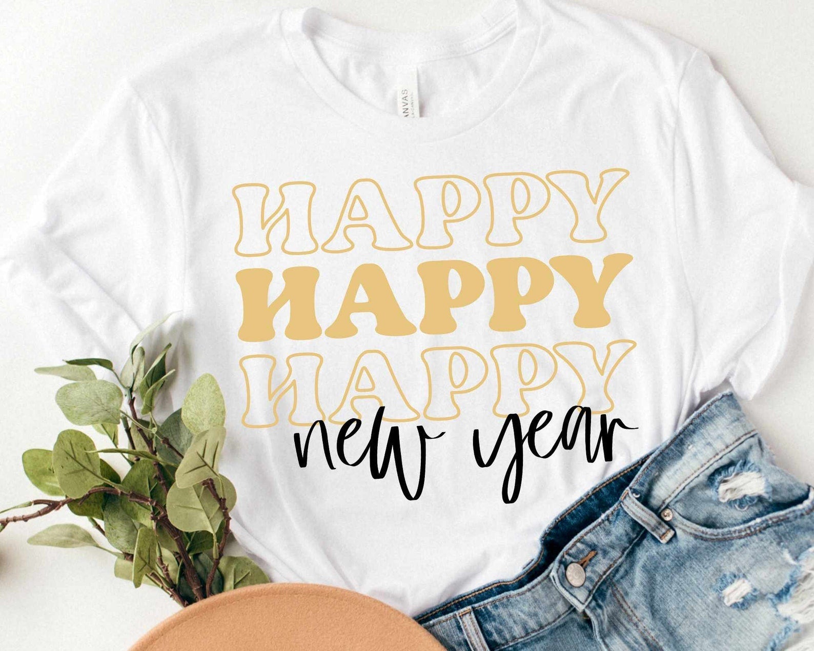 Happy Happy New Year T-Shirt - Shimmer Me