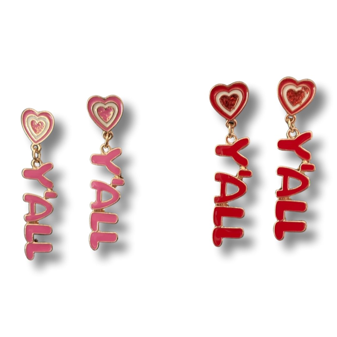 Heart Yall Earrings - Shimmer Me