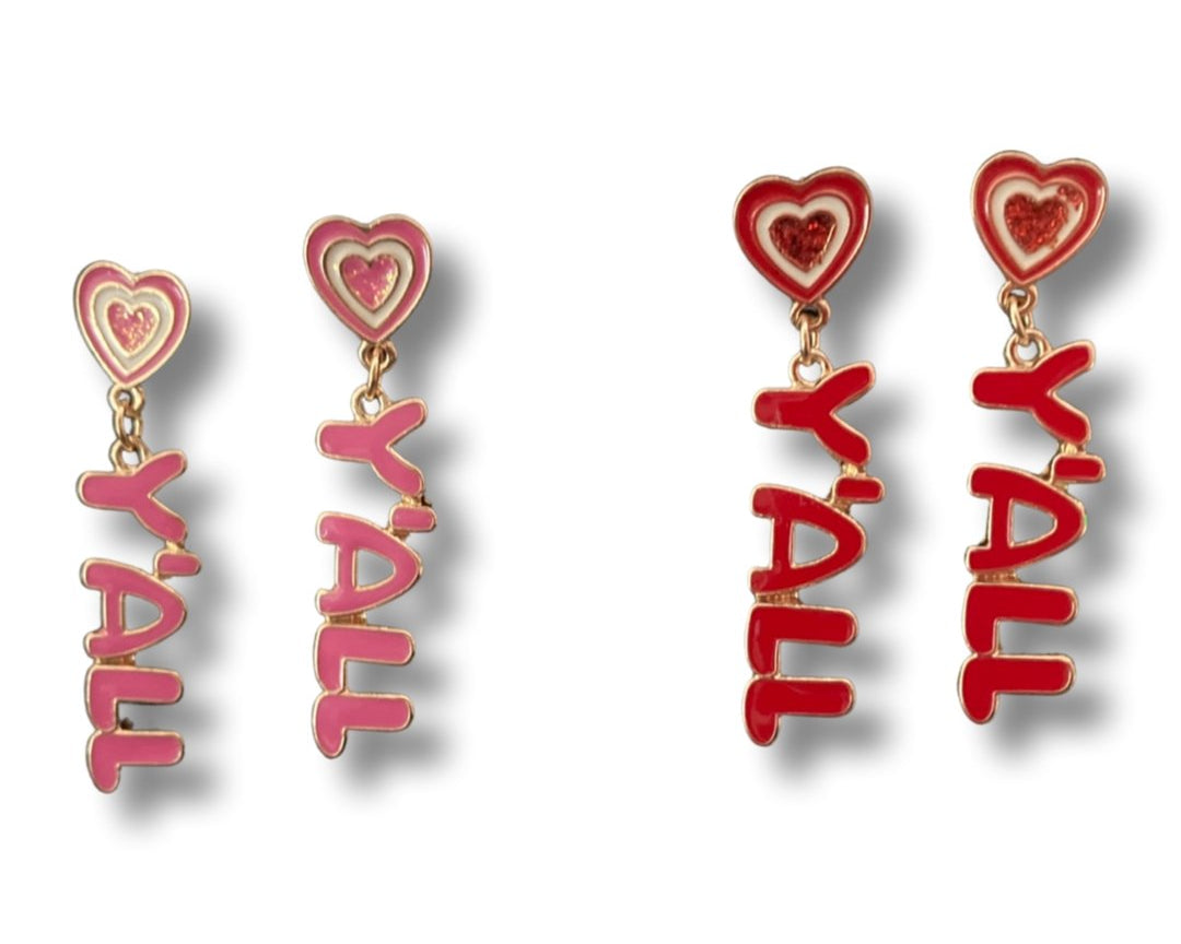 Heart Yall Earrings - Shimmer Me