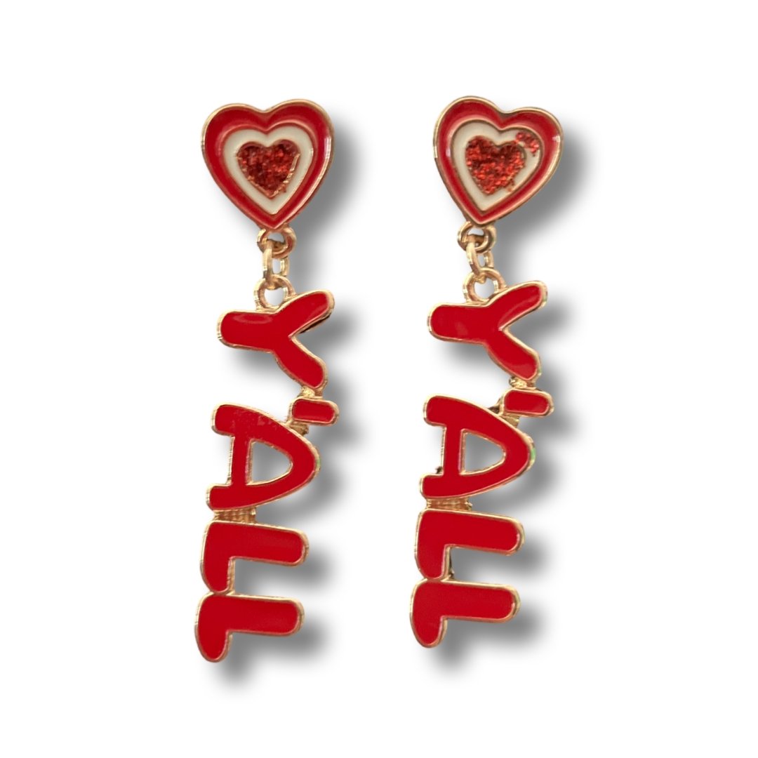 Heart Yall Earrings - Shimmer Me