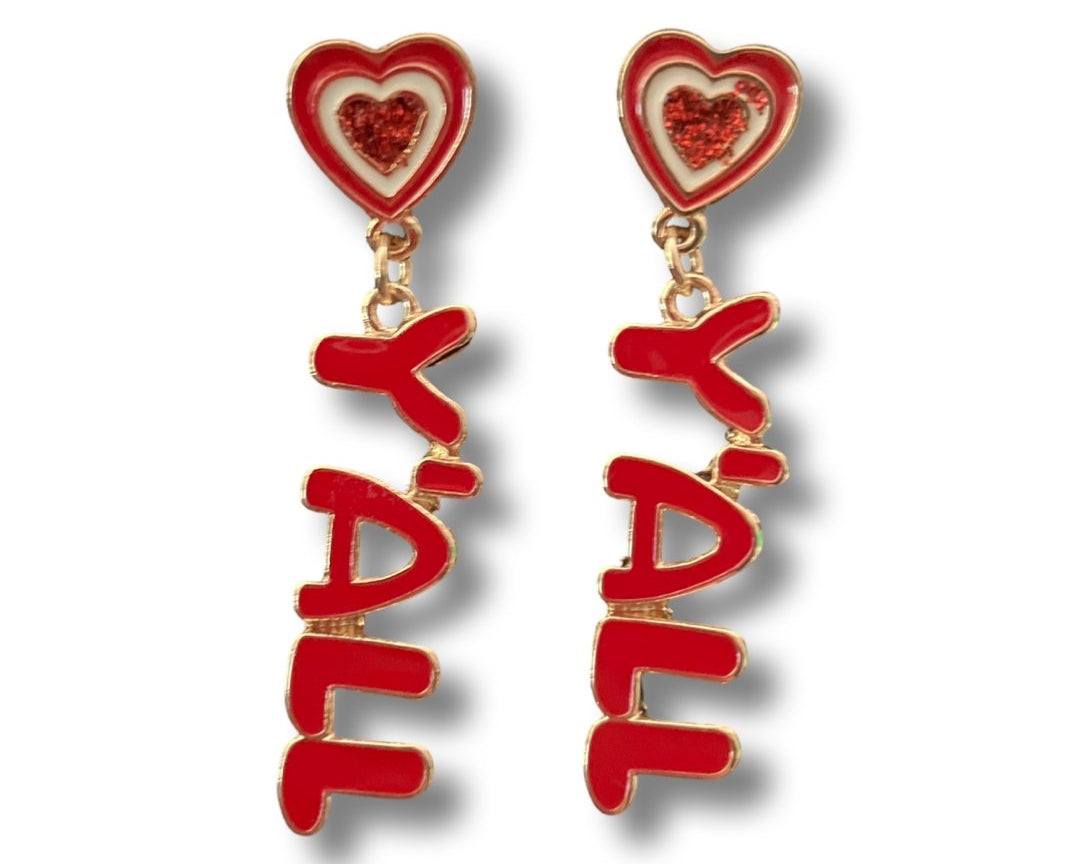 Heart Yall Earrings - Shimmer Me