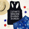 I just want to drink wine in Cancun Tank Top - Shimmer Me