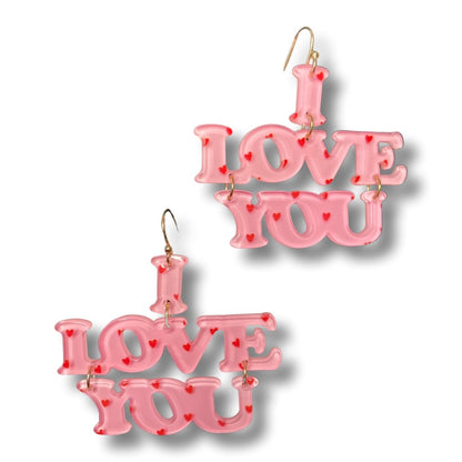 I Love You Earrings - Shimmer Me