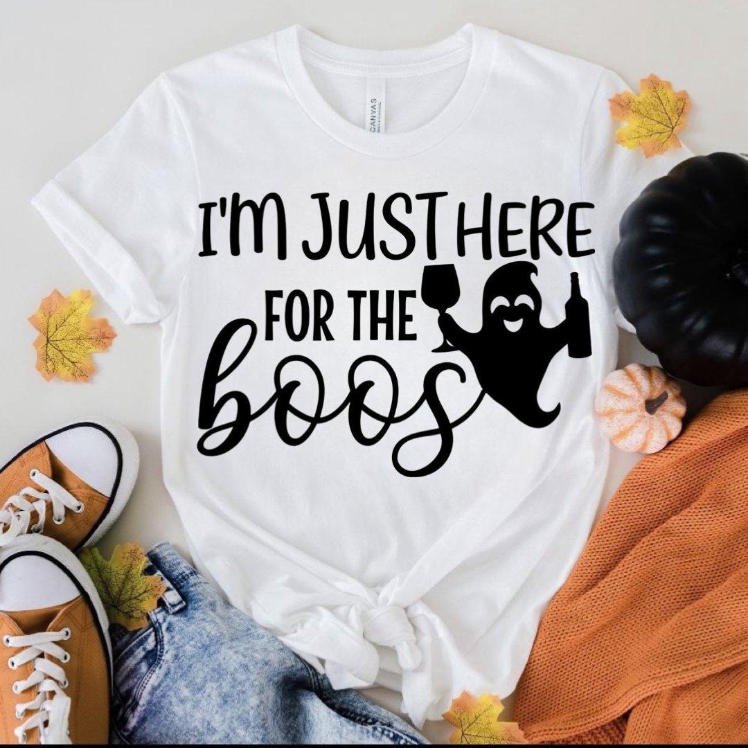 I'm Just Here For The Boos T-Shirt - Shimmer Me