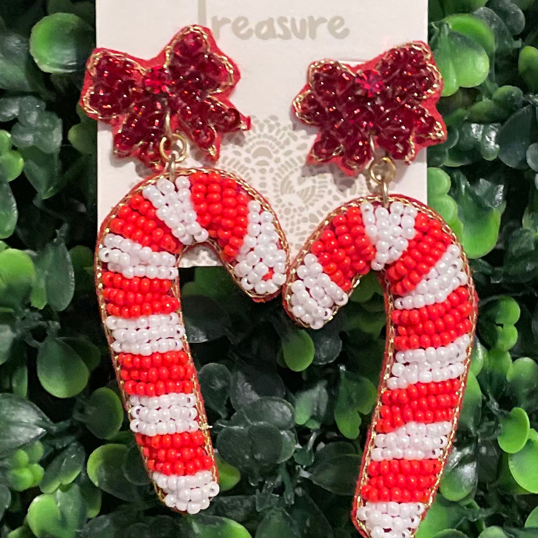 Candy Cane Bling Earrings