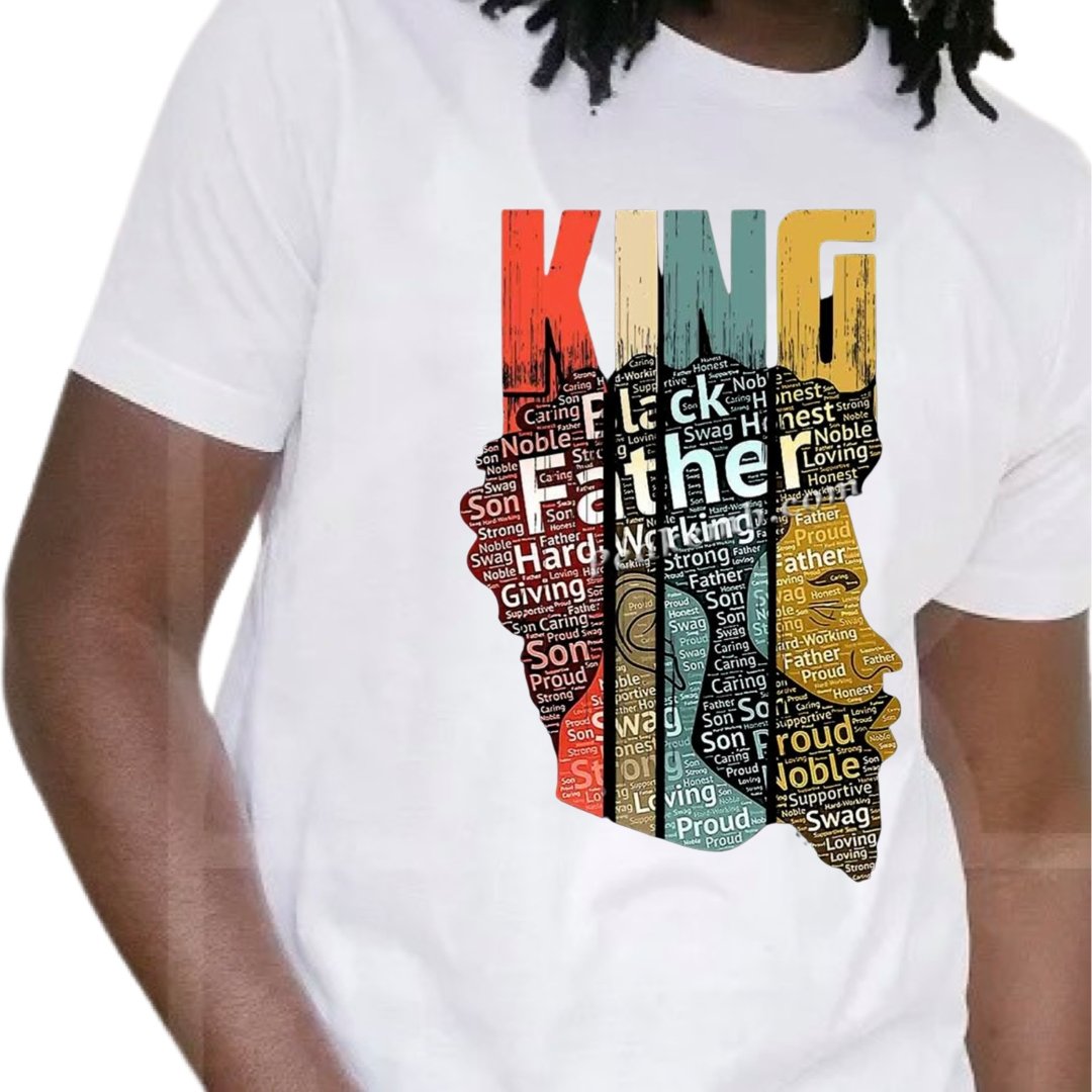 King Black Father T-Shirt - Shimmer Me