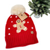 Knit Christmas Beanie Gingerbread - Shimmer Me