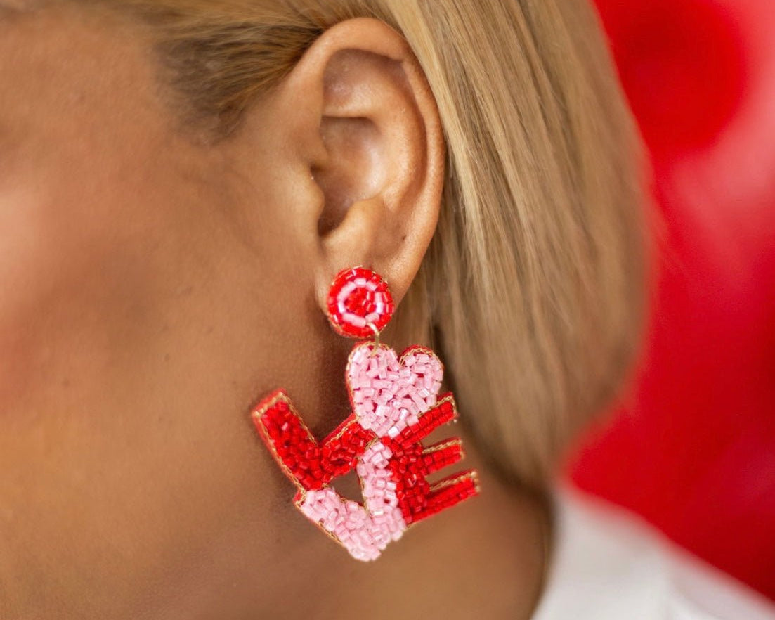 Love Valentines Earrings - Shimmer Me