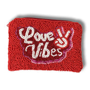 Love Vibes Valentines mini coin pouch - Shimmer Me