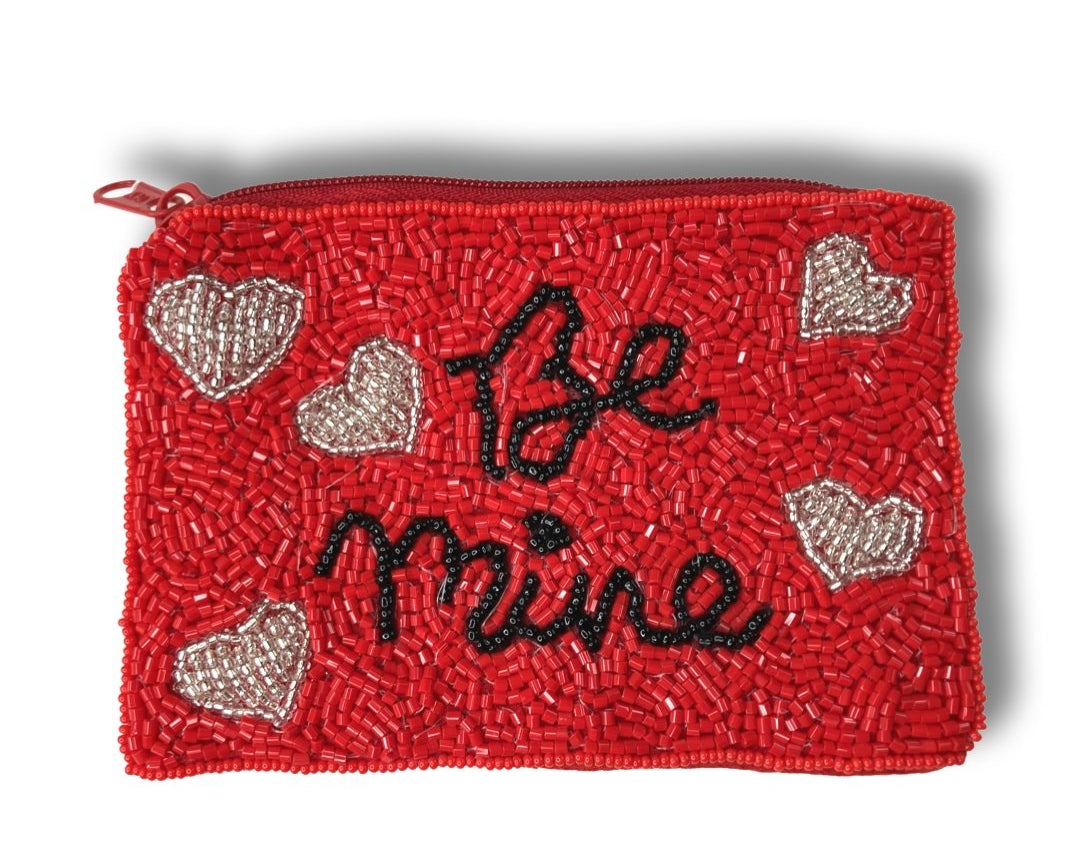 Love Vibes Valentines mini coin pouch - Shimmer Me