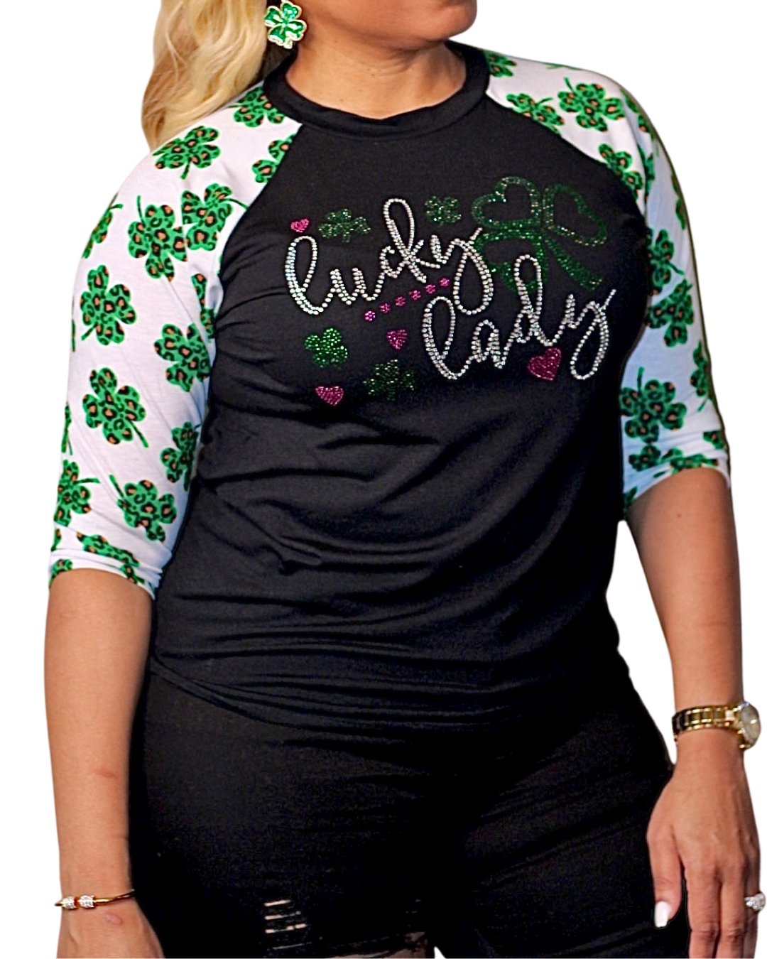 Lucky Lady Clover Cheetah Print Top - Shimmer Me